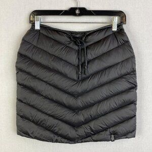 RUDSAK Black Quilted Down Mini Skirt Quite Luxury Minimalist Transitional Boho